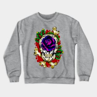 Skull Rose Crewneck Sweatshirt